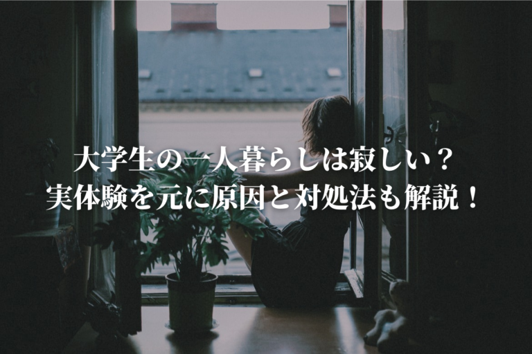 実体験 大学生の一人暮らしが寂しいと感じる原因や対処法を解説します 恋と努力と浪人と